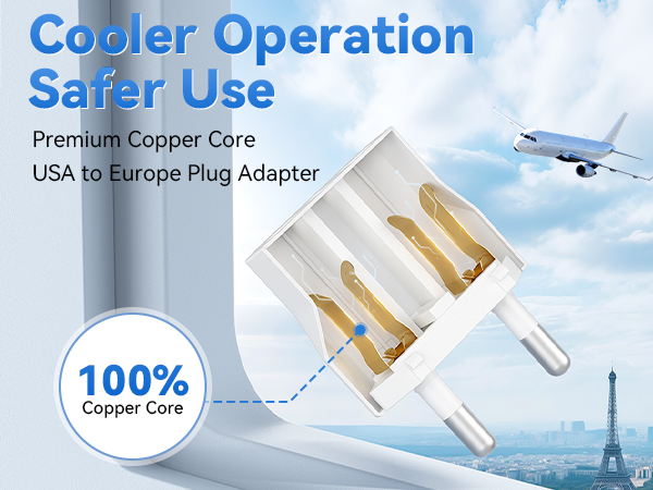 Premium plug adapter with copper core