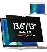 Magnetic Privacy Screen for MacBook Air 13.6 &amp; 13 Inch 2022-2025 (M2, M3, M4), Matte Removable An...