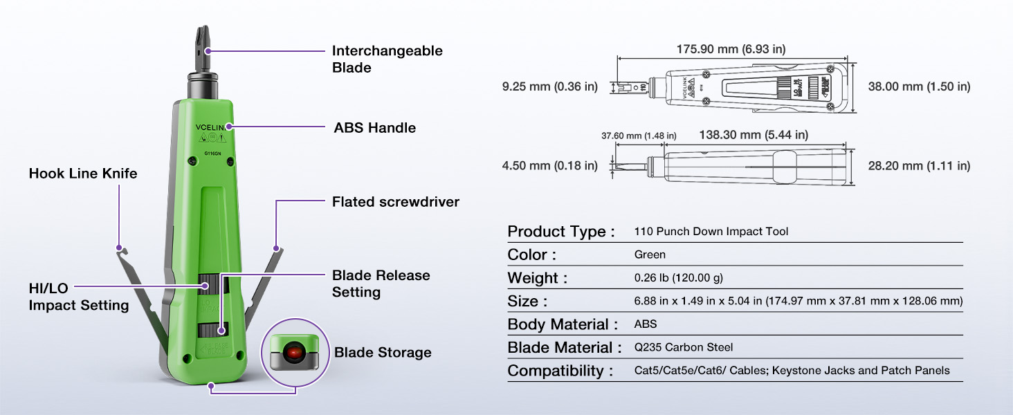 110 Punch Down Impact Tool