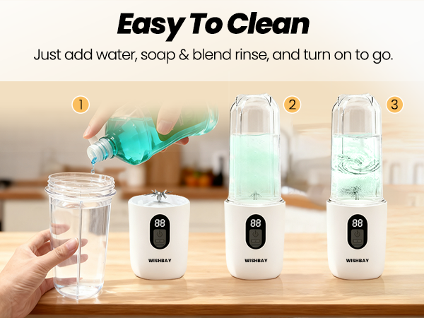Portable Blender Personal Blender for Shakes and Smoothies with 16 Blades Small Mini Juicer