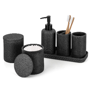 zccz bathroom accessries set 6 bathroom toothbrush holder set bathroom essential bathroom jars