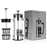 ESPRO - P5 French Press Coffee Maker – Patented Double Microfilter for Sludge and Grit Free Coffe...