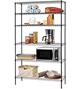 16''Lx42''Wx72''H 6 Shelf Wire Shelving Unit Heavy Duty Metal Storage Shelves NSF Wire Shelf Orga...