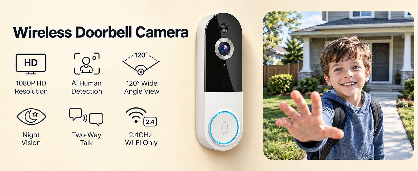 Wireless Video Doorbell Camera