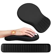MEKASS Ergonomic Mouse Pad and Keyboard Wrist Rest Set, Super Soft Memory Foam Desk Wrist Support...