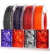 AMOLEN Rapid PETG Transparent 3D Printer Filament 1.75mm Transcucent +/-0.02mm,500mm/s High Speed...
