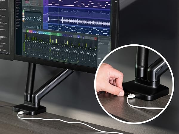 dual pneumatic arm mount