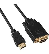 HDMI to VGA Cable Gold-Plated Adapter 1080P HDMI Male to VGA Male Active Video Converter Cord (6 ...