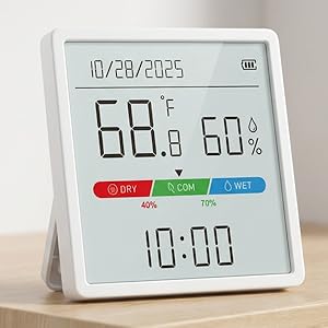 Digital Thermometer Hygrometer Indoor with clock
