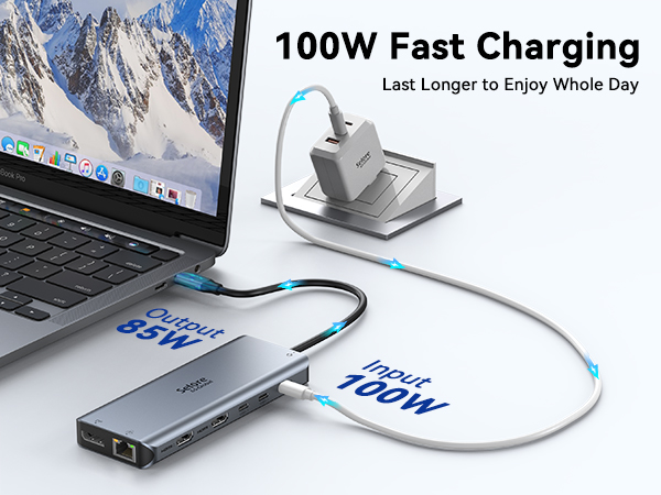 USB C docking station with power