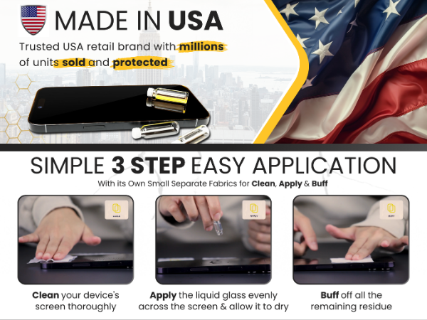 cellhelmet Liquid Glass Screen Protector Protects Samsung Apple Motorola and Google Screens