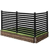 VEVOR 3 Panels Outdoor Privacy Screen, 50 x 48 in Air Conditioner Fence with 27.6 in Ground Stake...