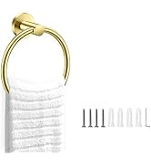 Cilee Brushed Gold Towel Ring for Bathroom,Bath Towel Ring, Bathroom Hardware Accessories,Hand To...