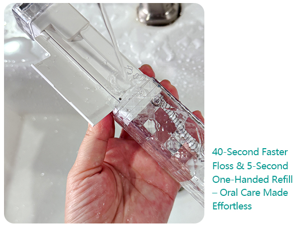 Portable Water Flosser Cordless-5-Second One-handed Refill