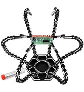 Soldering Helping Hands Third Vise Grip Holder with Six Flexible Arms, Large Base and Tin Solder ...