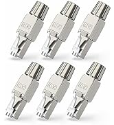 ZOERAX Cat7 Cat6A RJ45 Connector 6-Pack, Tool-Free Zinc Alloy Shielded Ethernet Termination Plugs...
