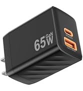 CUGUNU 65w USB C Charger Block, GaN Nano Super Fast Charging Wall Plug Port Pd Dual A &amp; Type C Po...