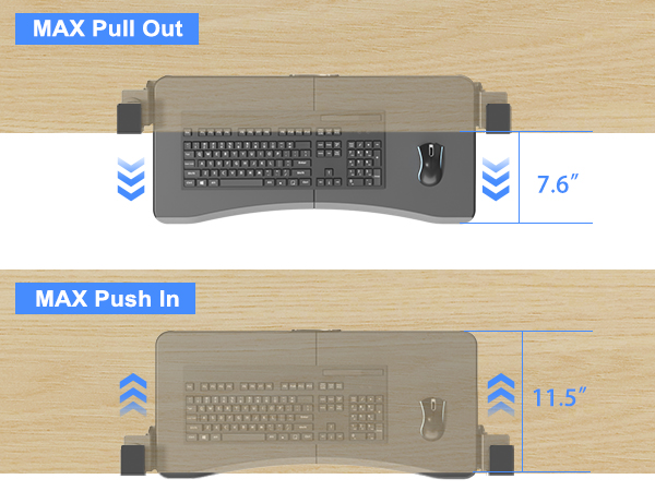 keyboard tray under desk