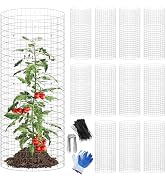 winemana 12Pcs Garden Plant Protector Cage, 24x12 IN Metal Wire Protectors for Plants, Protection...