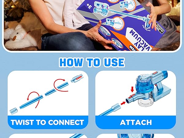 kids vacuum how to use