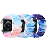 sylacor Scrunchie Bands Compatible with Kids Apple Watch Band, Cute Stretchy Breathable Strap for...
