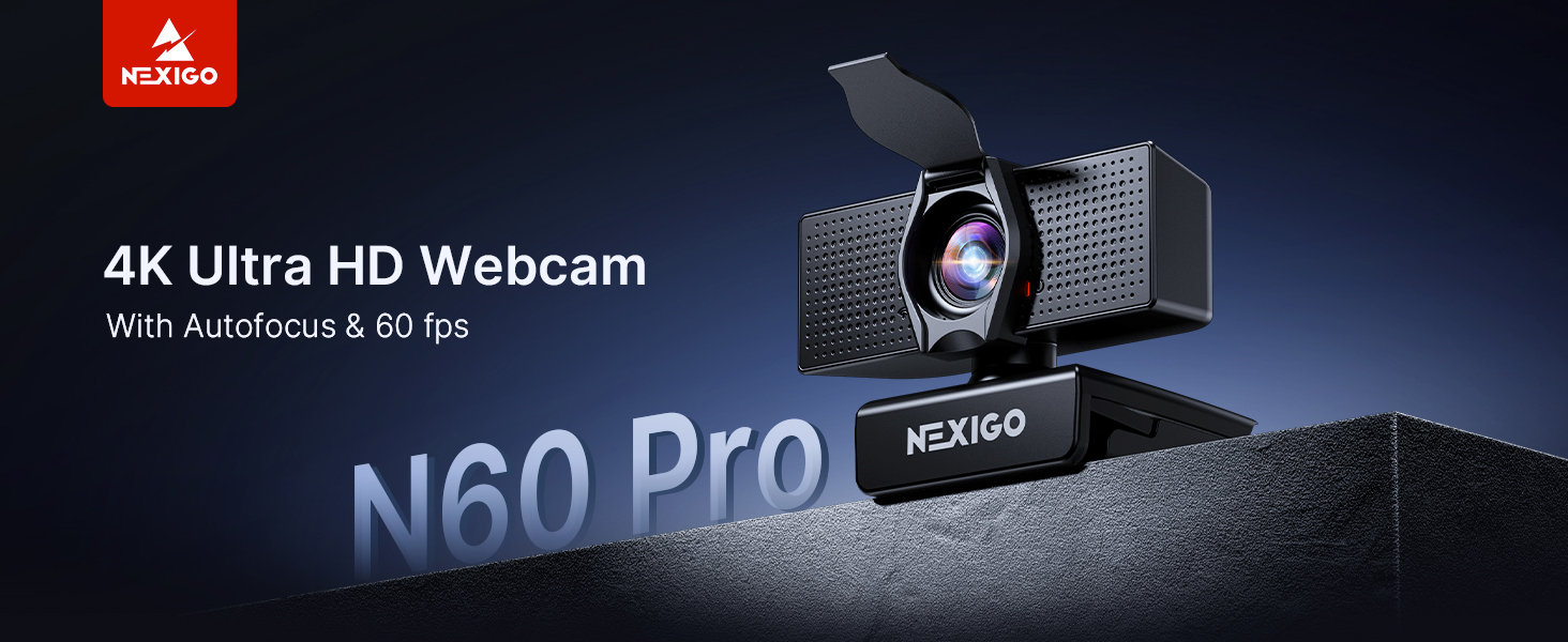 The N60 Pro webcam is placed on a table.