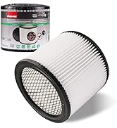 Shop-Vac 90304/90344 Replacement Cartridge Filter, Fits most Shop-Vac Wet/Dry Vacuums 5 Gallon an...