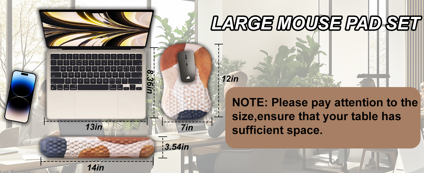 mouse pad with rest