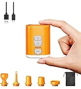 AIRSPIRIT Tiny Air Pump for Inflatables, Portable Mini Electric Pump with Rechargeable Battery, 5...