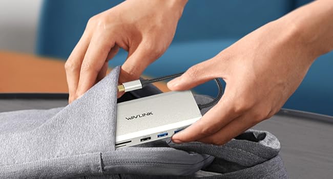 Docking Station USB C to Dual HDMI Adapter, USB C Hub Dual HDMI Monitors for Windows