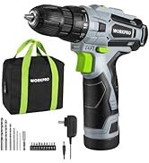 WORKPRO Cordless Drill Driver Kit, 12V Electric Screwdriver Driver Tool Kit, 3/8" Keyless Chuck, ...