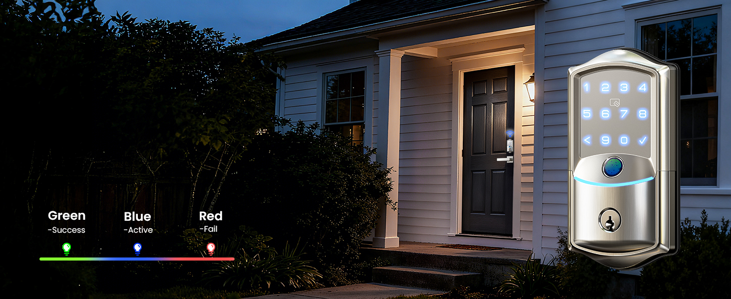 door handle with lock Backlit keyboard