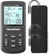 Househerb TENS Unit Muscle Stimulator for Pain Relief, 3-in-1 EMS TENS Machine with 28 Modes, 40 ...