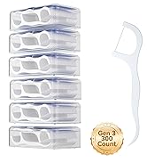 FRESHLIX Dental Floss Picks 300 Count Tooth Picks Flossers Gen 3 Toothpicks Sticks to Remove Plaq...