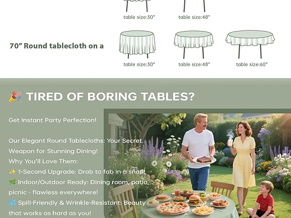 sage green round table cloths 60 inch dining room kitchen buffet