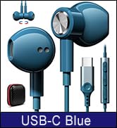 USB C Wired Headphones with Mic for iPhone 15 Plus Samsung A35 A55, Hi-Fi Type C Headphones Magne...