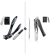 Long Handle Toenail Clippers with Nail File and Ingrown Nail Clipper with Nail Lifter Bundle
