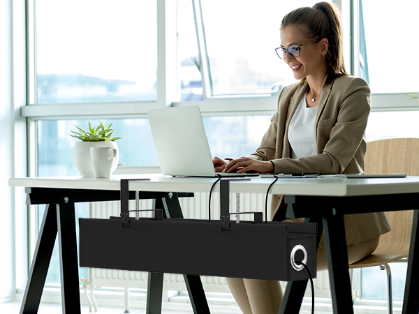 under desk cable management tray