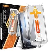 SIBEITU 2-Pack for iPhone 15 Pro Max Screen Protector, [Auto Alignment Kit] 6.7 Inch HD Clear Tem...