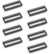 JESSINIE 8Pcs IC Socket 40P DIP IC Chip Socket Adaptor 2.54mm Pitch Dual Row 40 Flat Pin 15mm Row...