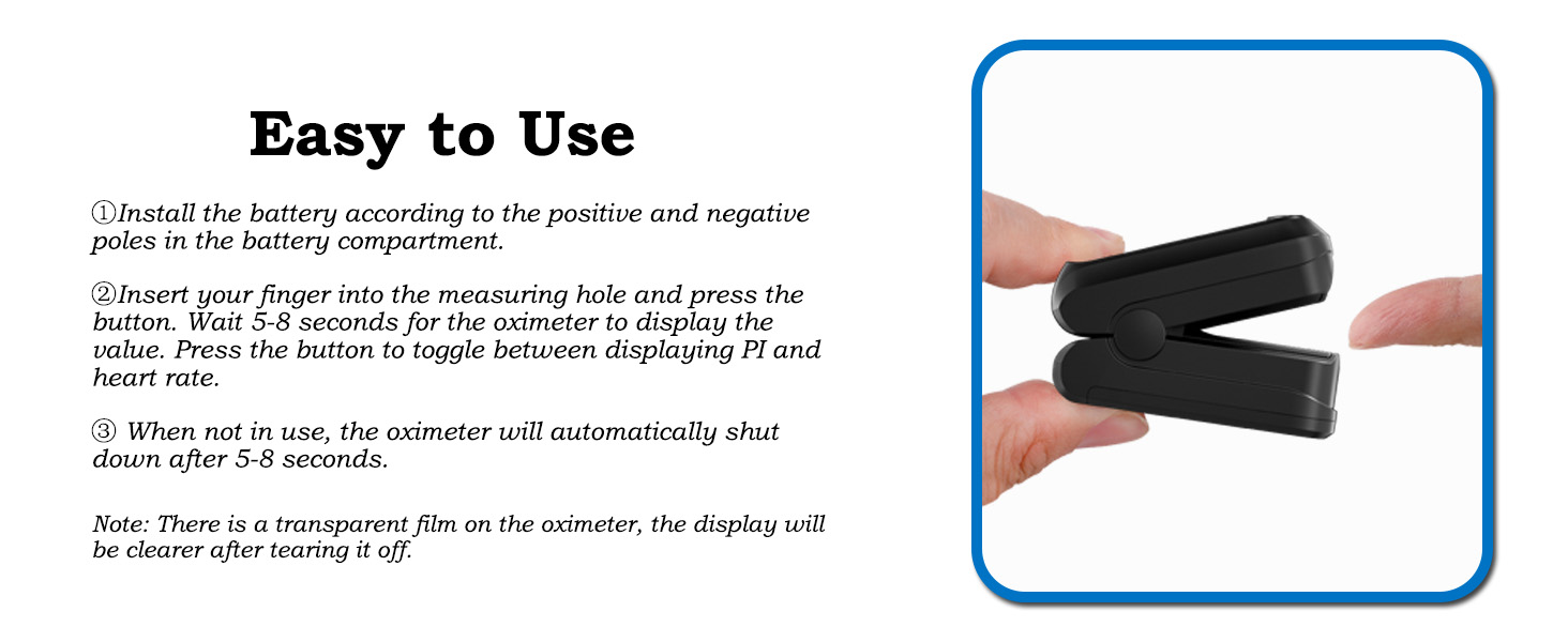 HOLENRY pulse oximeter - easy to use