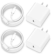 [2025 Upgraded] iPhone 16e/16 Pro Charger, 2-Pack 20W USB C Fast Wall Charger Block with 60W 6FT ...