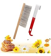 Acostop Bee Hive Tool for Beekeeping - Stainless Steel J Hook &amp; Natural Horsehair Bee Brush, Beeh...