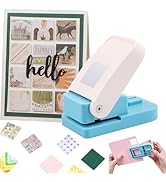 Square Hole Punch, 1 inch Craft Lever Paper Punches, Portable Manual Square Stamp Craft Puncher f...