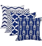 Accent Home Square Printed Cotton Cushion Cover ,Throw Pillow Case, Slipover Pillowslip For Home ...