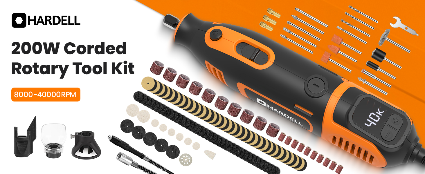 200w corded rotary tool kit