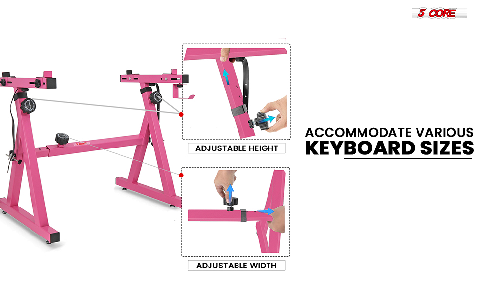 Keyboard Stand Z Style Height Width Adjustable Portable Heavy Duty Music Stands