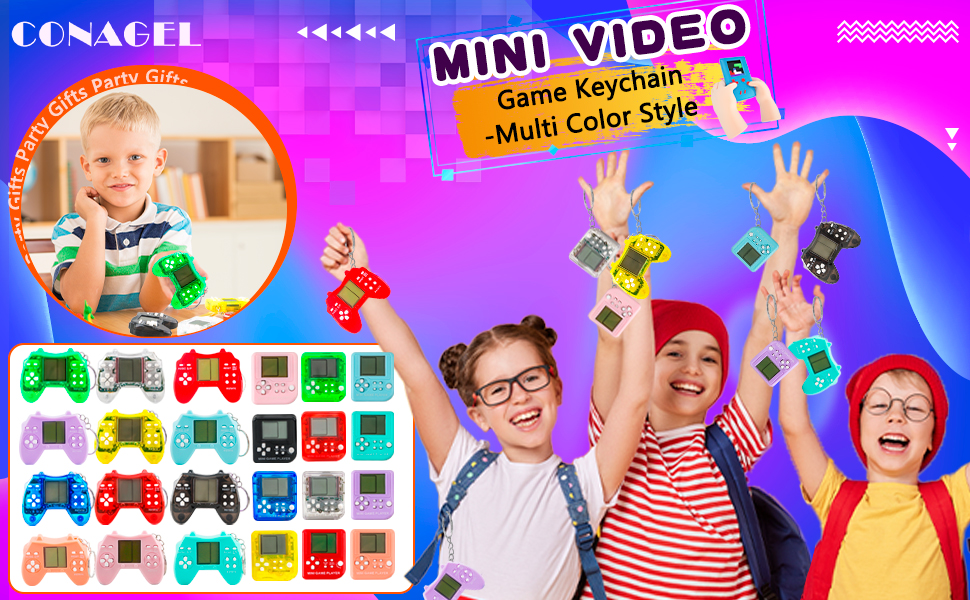 You will get 27 video game keychains include 15 square game keychains and 12 gamepads keychains