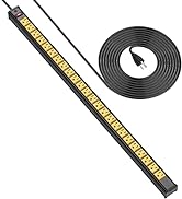 BTU Long Heavy Duty Power Strip 24 Outlet Large Metal Power Strip Garage Workshop Commercial Indu...