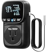 DEWENWILS Digital Temperature Controller, Heavy Duty 15A/1800W Thermostat Outlet Plug, VA Display...